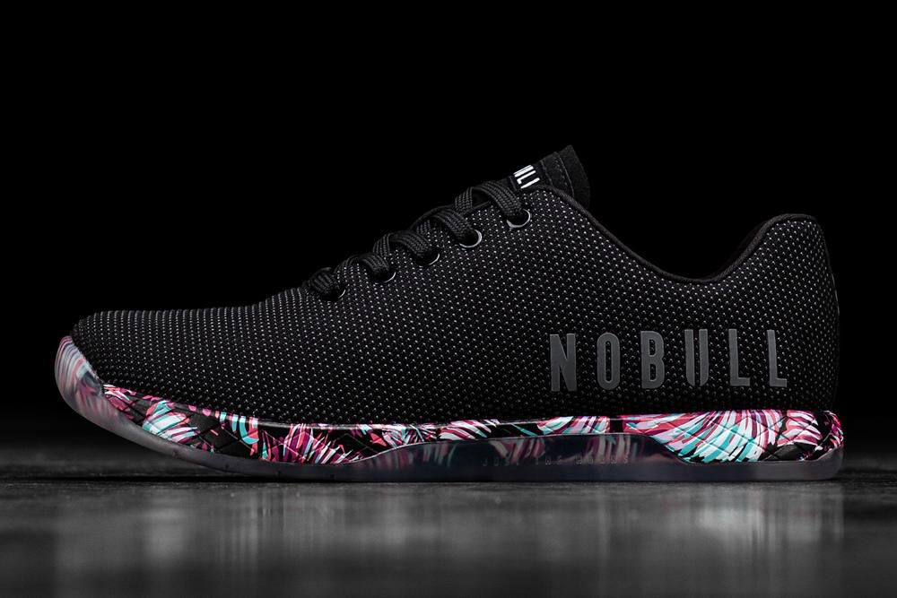 NOBULL Women's Midnight Palm Training Shoes - Black - Ireland (2019XGMCZ)